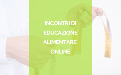 Incontri di educazione alimentare online