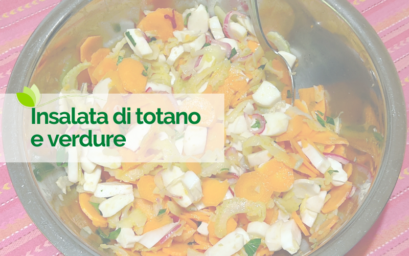 Insalata di totano e verdure facile da realizzare